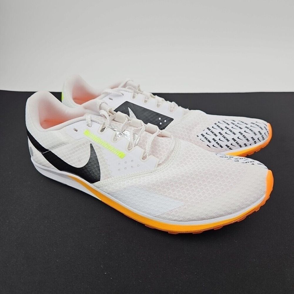 Nike Zoom Rival XC 6 White/Orange Track Shoe's Spikes DX7999-100 Men's Size 11.5